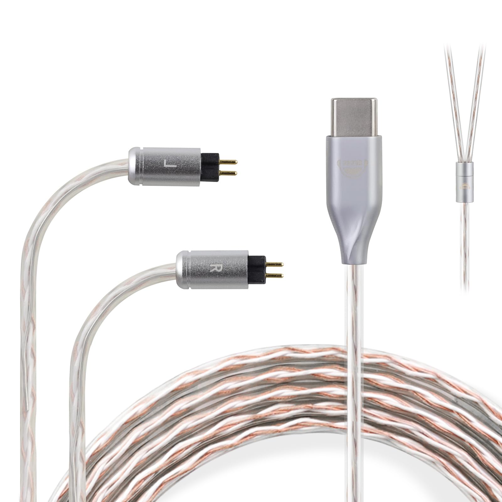 

okcsc JBX Recable Cable 2Pin Cable Earphone Cable Custom IEM 2 Pin 4 Cores for OFC KZ Compatible with Length 0.78mm BA10/AS10/ZS10/ZSR/etc. 1.2m