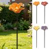 Resin Flower Garden Stake Bee Watering Station Yard Art Stake Outdoor Decorative Pollinator Water Feeder for Bees Butterflies Pathway Flower Bed Decor
