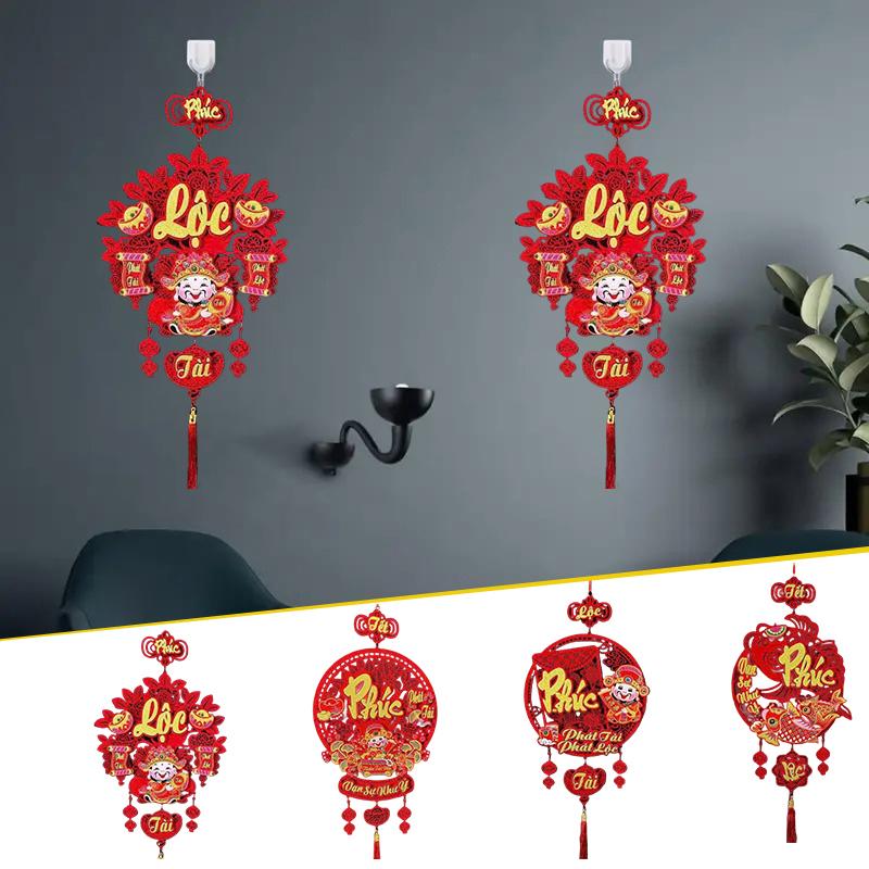 1PC Hanging Spring Festival Lunar New Year Pendant Traditional Tassel Pendant Ornament Gifts Good Lucky Charm 2025 Tet