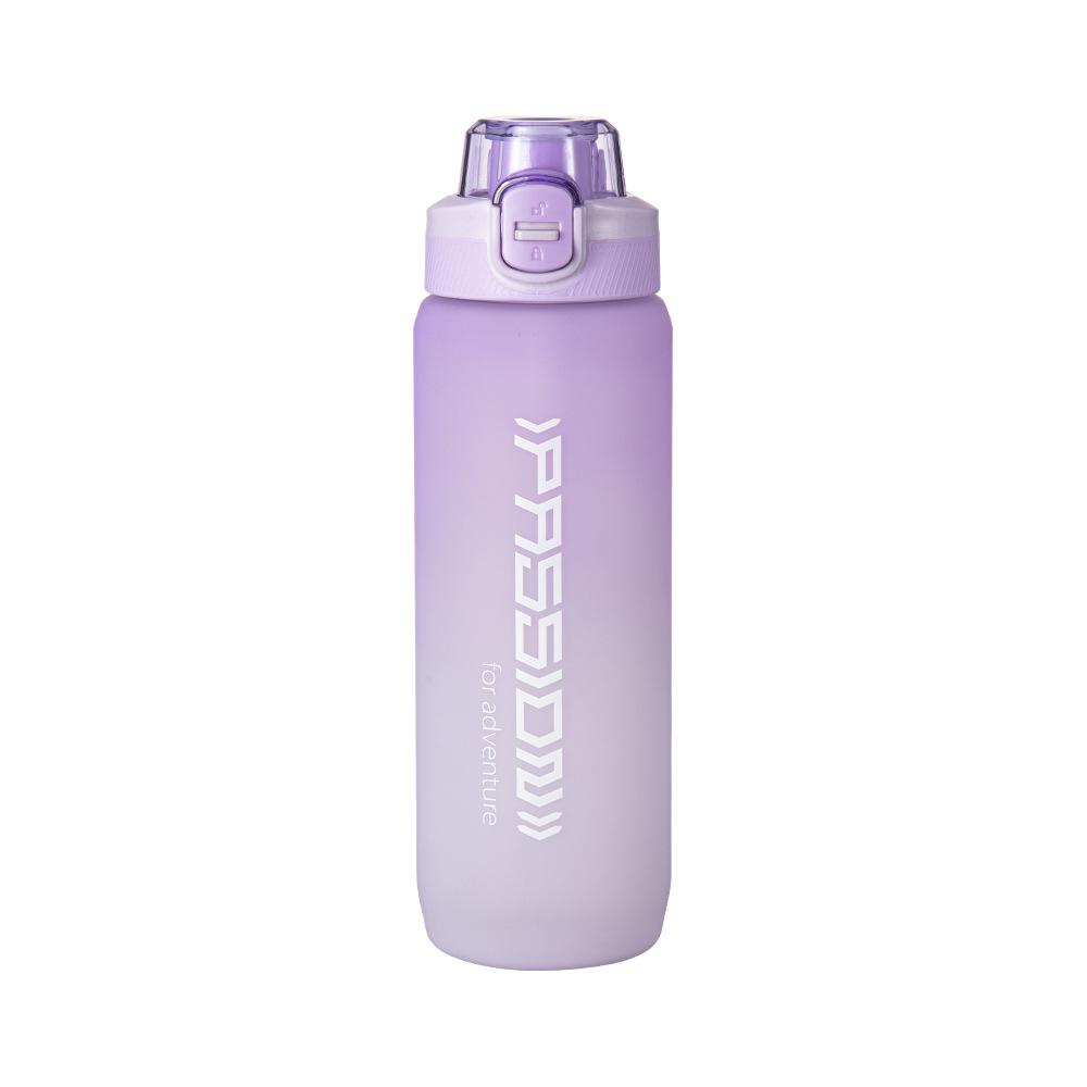 Water bottle high value matte gradual change color plastic cup outdoor large capacity sports water cup flip straw fitness water cup wholesale