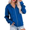 Felpa con cappuccio e maniche lunghe da donna, giacca felpa colorata per uso quotidiano casual
