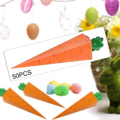 50x Süßigkeitenboxen Kreatives Orangen-Karotten-Design Dekor Niedliche Leckerei Einzigartig für Goodies Partygeschenke