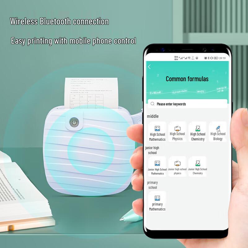 Deli GE220 Portable Thermal Printer for Students CN Plug (adapter Included)
