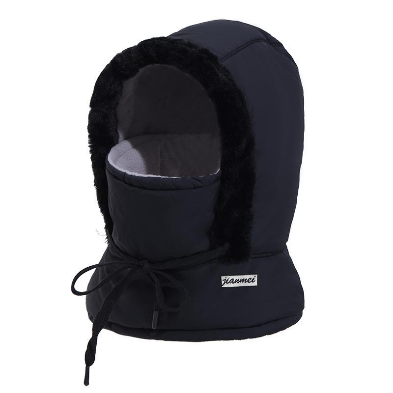 Northeast Fleece-Lined Warm Earflap Lei Feng Hat Men's Outdoor Ski Hat Women's Cycling Windproof Snow Warm Hat