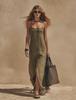 2026 Summer Casual Solid Color Slit Camisole Dress for Women - European and American Fashion