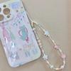Spring Sweet Ceramics Flower Beaded Phone Strap Charm Chain For iPhone Lanyard Keychain Woman Girl Bag Camera Pendant Hanging