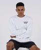 ALL DAY HOOPS Worldwide Hoop Crew Script Oversized Long Sleeve T-Shirt White