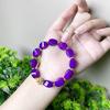 Qianjing Wanma Purple Agate Beaded Women's Bracelet - Custom DIY Twist Jewelry.