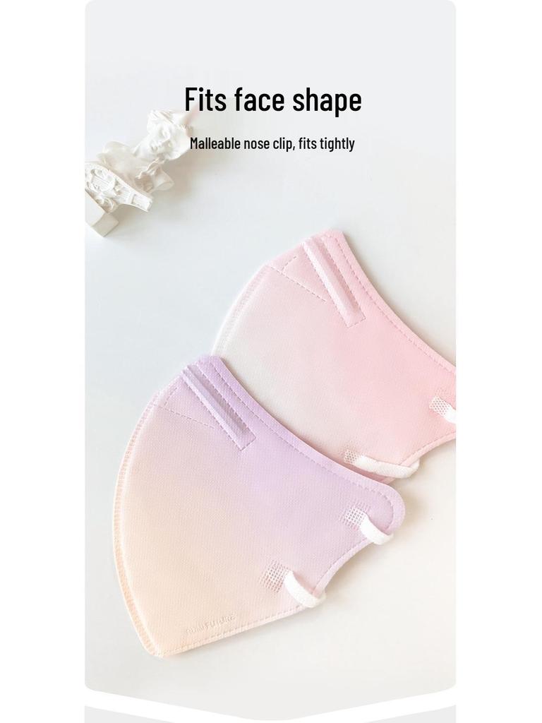 3D Farbverlauf Rouge Maske: Einweg-Gesichtsmaske für Erwachsene im Pure Desire-Stil