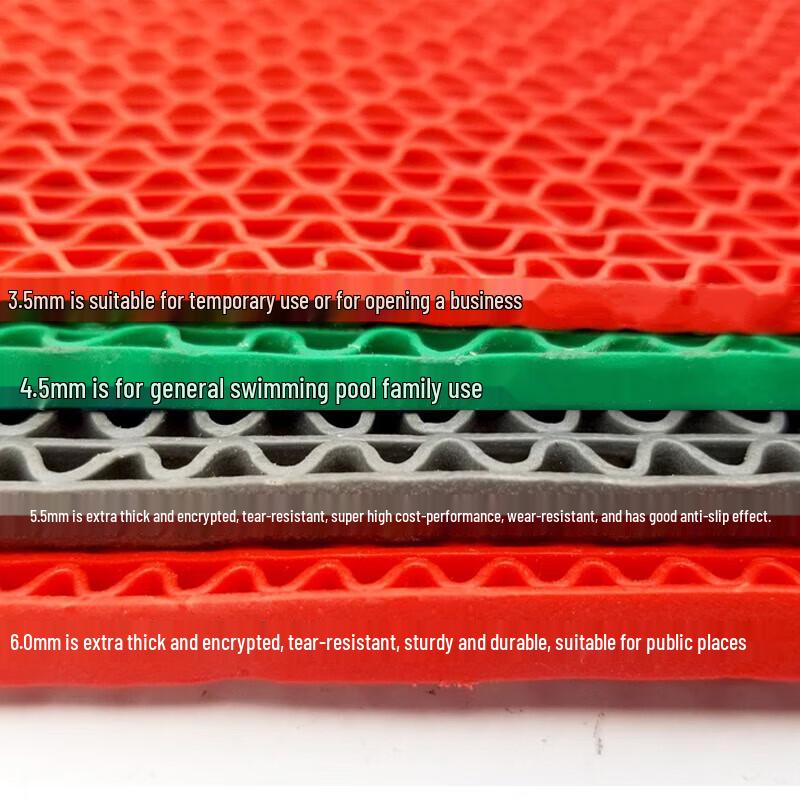 Zhugu S-Pattern Hollow PVC Non-Slip Mat