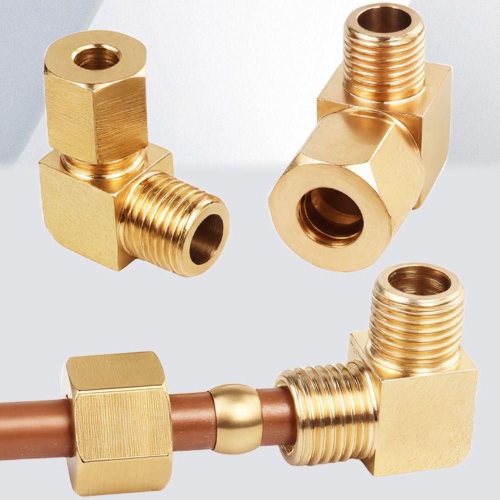 External Thread Compression Tube Fitting 90 Degree Male Elbow Connector Easy Install Tube Elbow