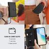 Phonecase for Ulefone Note 17 Pro Magnetic Closure 9 Card Slots Zipper Leather Case with Hand Strap