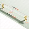 NAIERDI Acrylic Furniture Handles T-Bar Gold Crystal Cabinet Handles and Knobs Zinc Alloy Silver Door Handle Hardware