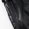 European and American Women's Faux Leather Fashion Trench Coat Jacket