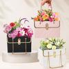 Flower Bags for Bouquets Small Flower Boxes for Arrangements with Metal Chain Cute Purse Paper Gift Box Floral Packing Tote Bags
