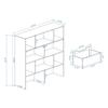 Toy Storage Organizer With 2 Movable Drawers Wooden Bookshelf Daycare Furniture With 8 Storage Cubbies And 2 Hooks For Playroom