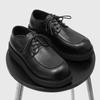 Large size retro derby shoes big head British platform heightening casual leather shoes