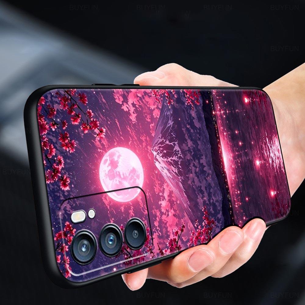 Pink Sunset Mountain Phone Case For Oppo Reno 13 12 11 10 7 F Find X5 X6 A98 A80 A79 A78 A57 A54 A31 A17 Pro 5G Soft TPU Cover