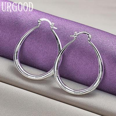 925 Sterling Silver Beautiful Pattern Earrings Gift Party Fashion Jewelry