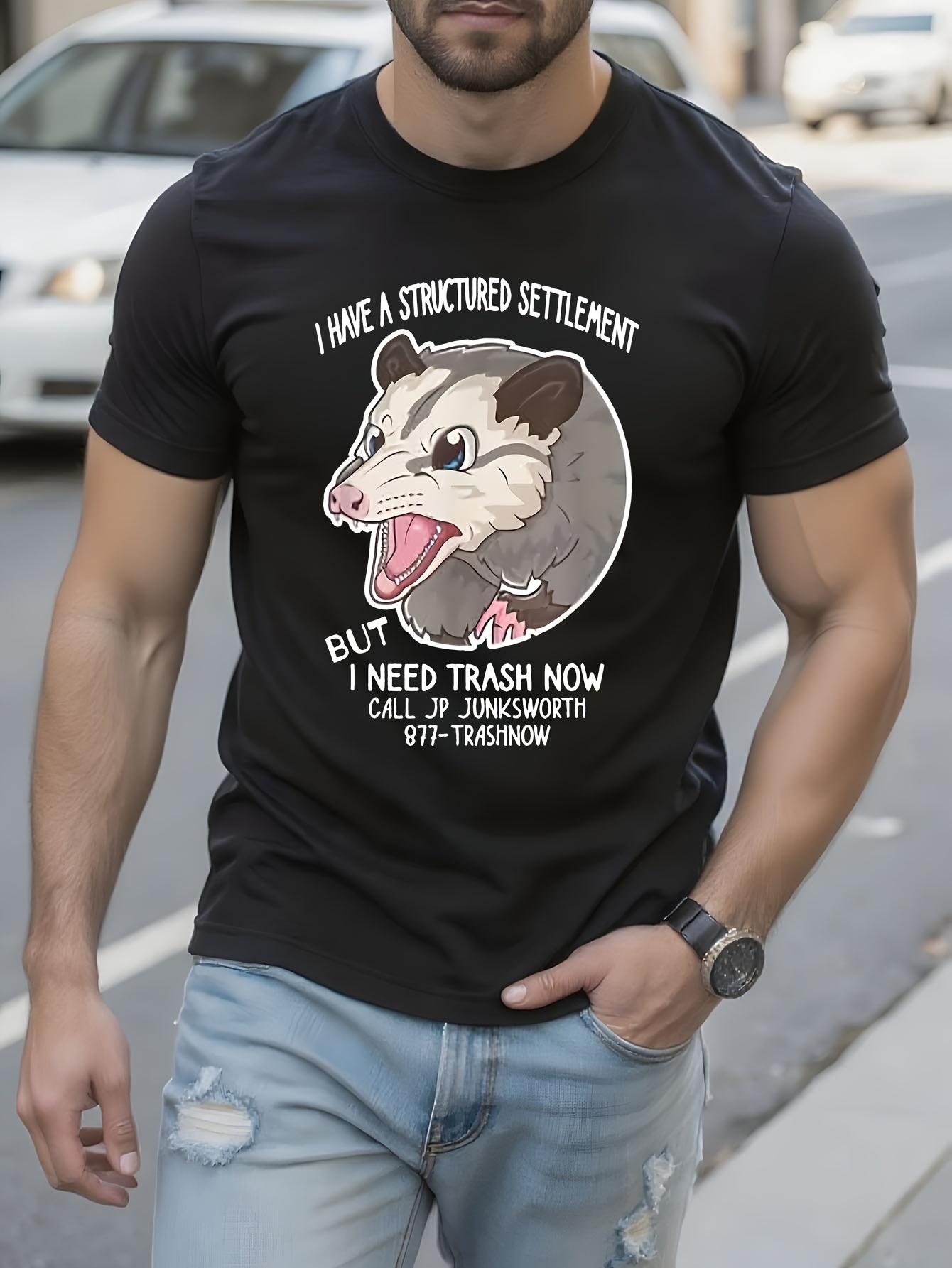 Funny Tshirt Funny I Need Trash Now Possum Meme Tshirt - ... XXL