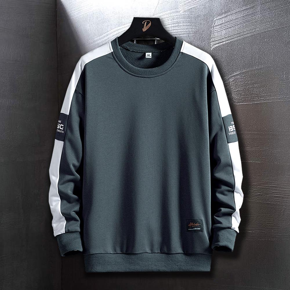 Herrenbekleidung Frühling Sweatshirts Hip Hop Seitenstreifen Sweatshirts Herren Streetwear Hip Hop Kleidung Langarmshirts Trend