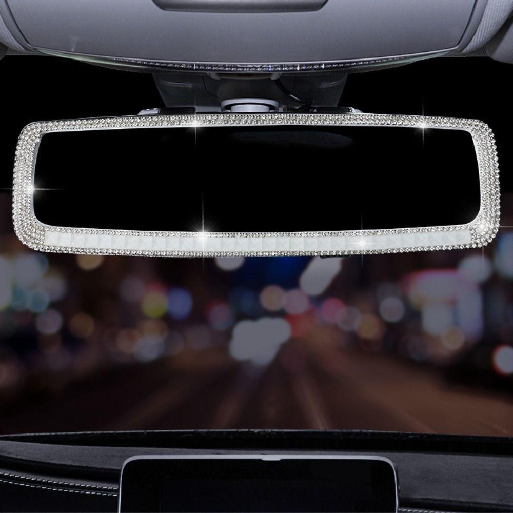 Bling Bling Design Car Rearview Mirror Decor Shiny Crystal Car Styling Accessories Car Interior