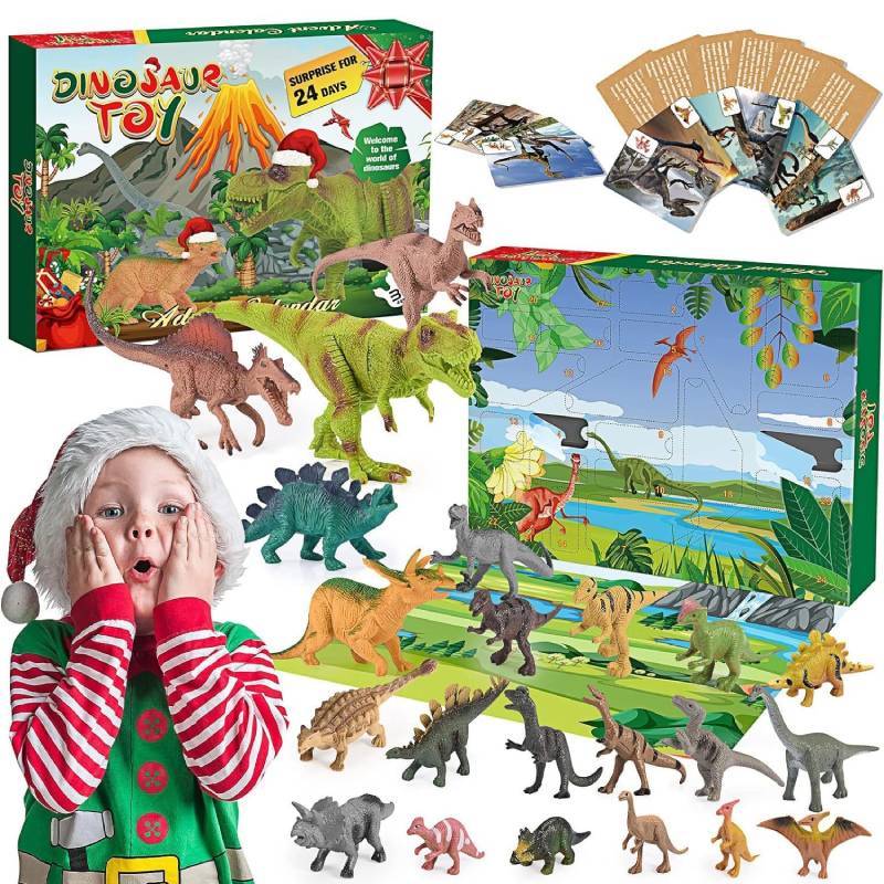 Box Dinosaur Advent 24 Days Christmas Countdown Calendar Toys Gift Ornament