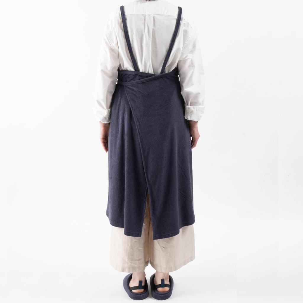Apron Smooth Pile Khaki Free Size [Senko] B.B.collection