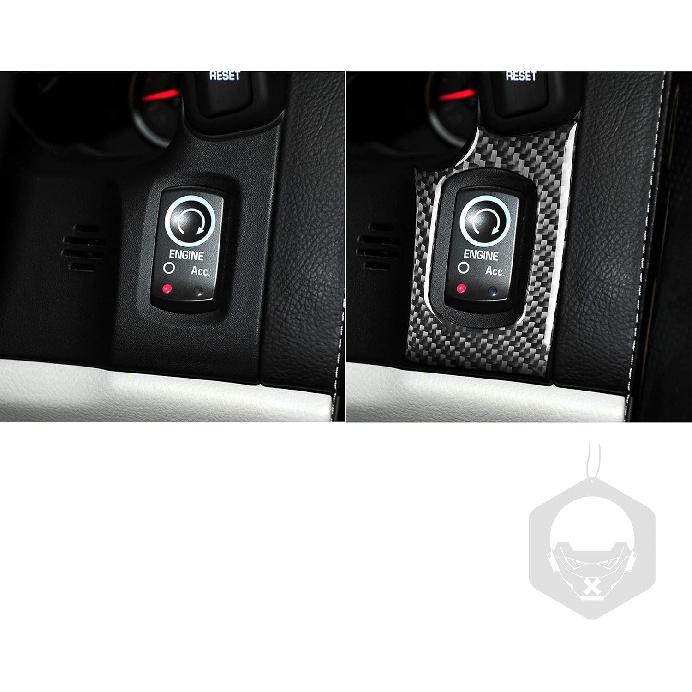 Electronic Ignition Switch Car Start Switch Panel Decal Engine Start Stop Button Frame Cover Real Carbon Fiber Sticker Interior Accessories for