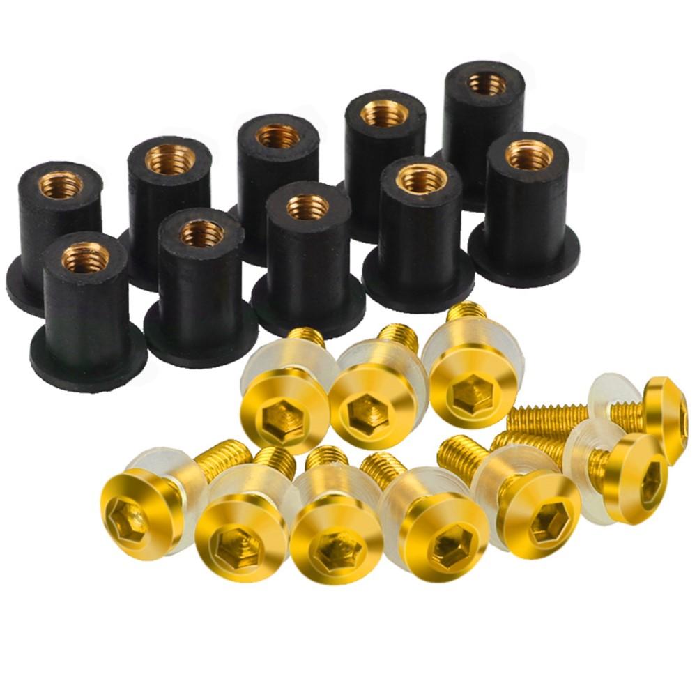 5mm 10PCS Windscreen Windshield Bolts Screws Nut For Ducati 748 916 996 998 749 999 848 1098 1198 Panigale 899 959 1199 1299