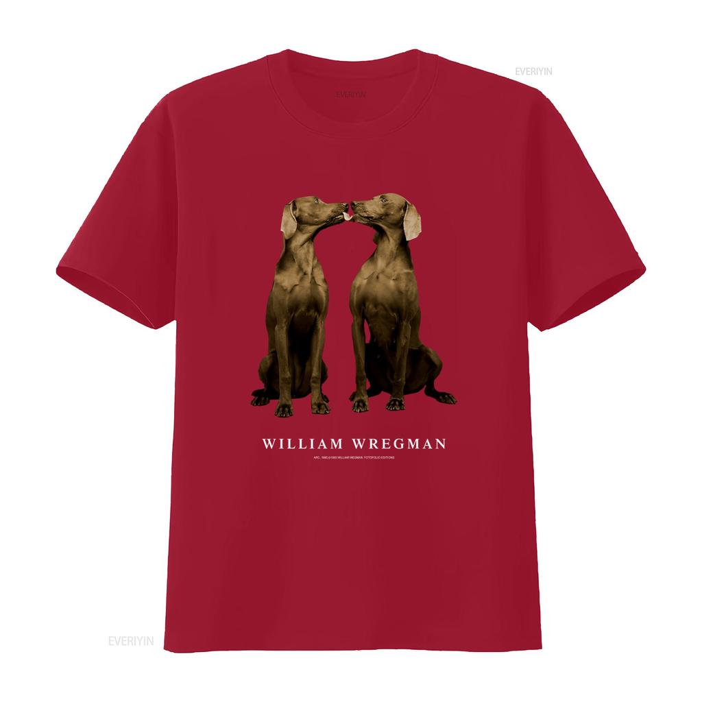 William Wegunisex 1993 T-shirt Weimaraner Hond Print Stijlvol Zwart Voor Liefhebbers Vintage Unisex Top Voor Dagelijks Gebruik Zacht