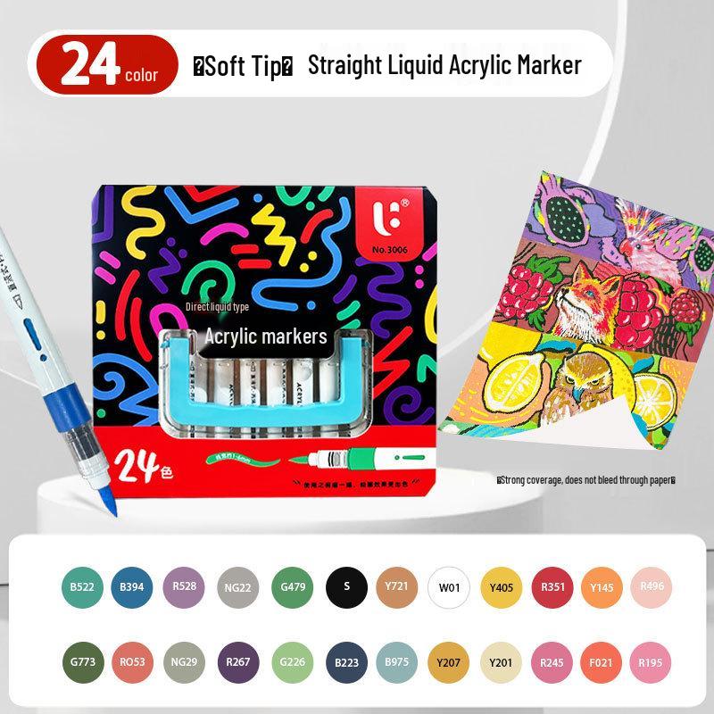 Non-Opaque Stackable Liquid Ink Acrylic Markers for Graffiti & Drawing