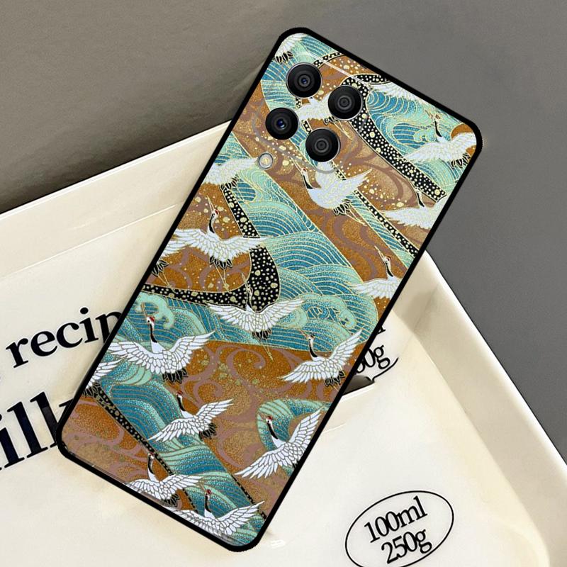 Kunst Kran Wellen Hülle Für Samsung Galaxy M33 M53 M13 M15 M35 M55 M32 M16 M36 M56 M54 M20 M52 M34 M14 M11 M31
