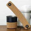 Elegante Tragbare Stahl-Kaffeebecher-Abdeckung PU-Leder Hitzebeständige Espresso-Tassenhülle Für Heißes Und Kaltes Getränk