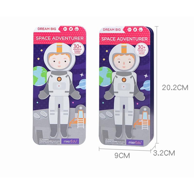Scatola Gioco Magnetica Vestiti, Astronauta da Vestire, Promuove Abilità Motorie+Fantasia, Ideale per Casa e Viaggio Gioco per Bambini Dai 3 Anni