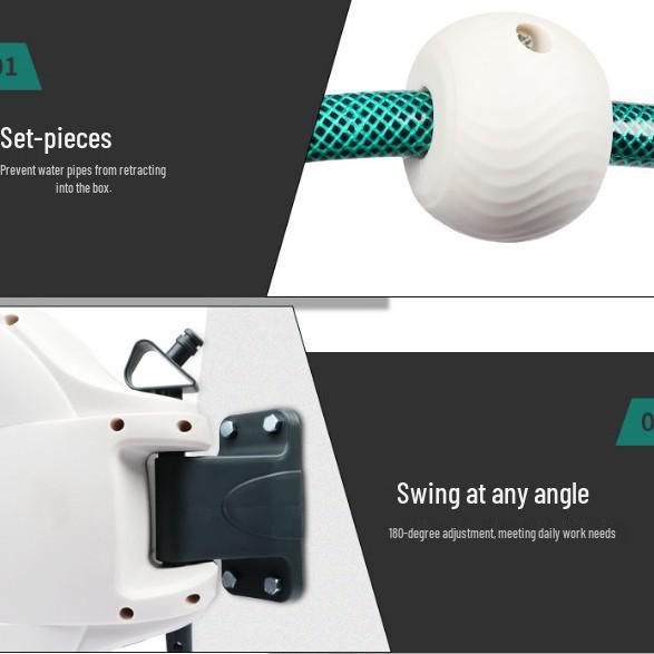 Carretel de Mangueira Retrátil Automático para Lavagem de Carros e Pistola de Pulverização