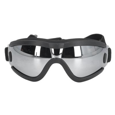 Hunde Winddichte Brille UV-Beständig Anti-Explosions Modische Hunde Sonnenbrille für Draußen Silber