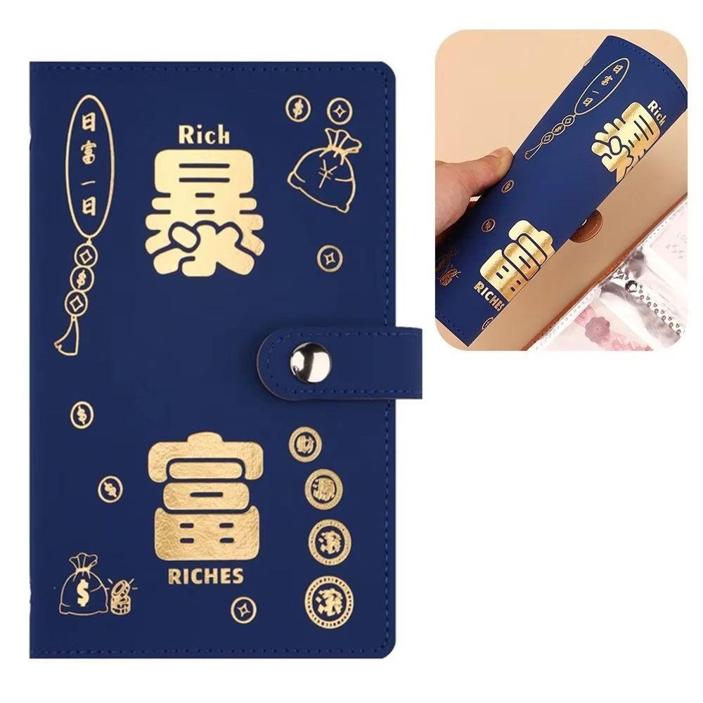 PU Leather 100 Envelope Challenge Binder Fun Cash Budget Notebook  Money Organizer