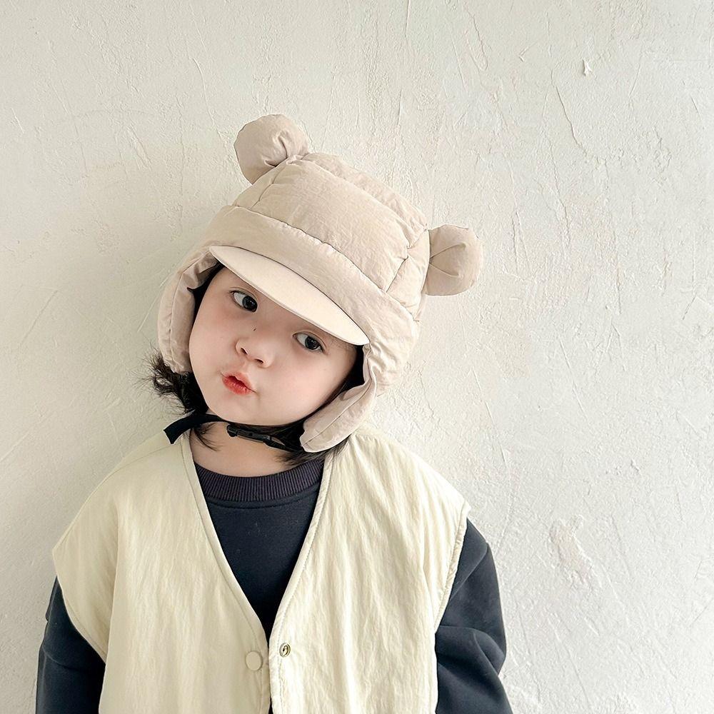 Balaclava Down Cotton Bomber Hat Cold Protection Pullover Cap Outdoor Warm Snowing Beanies  Unisex