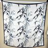 Guochao Chinese Landscape Painting Lotus Flower Versatile 100 Mulberry Silk Square Scarf Thin Shawl Women'S Silk Scarf Silk Scarf