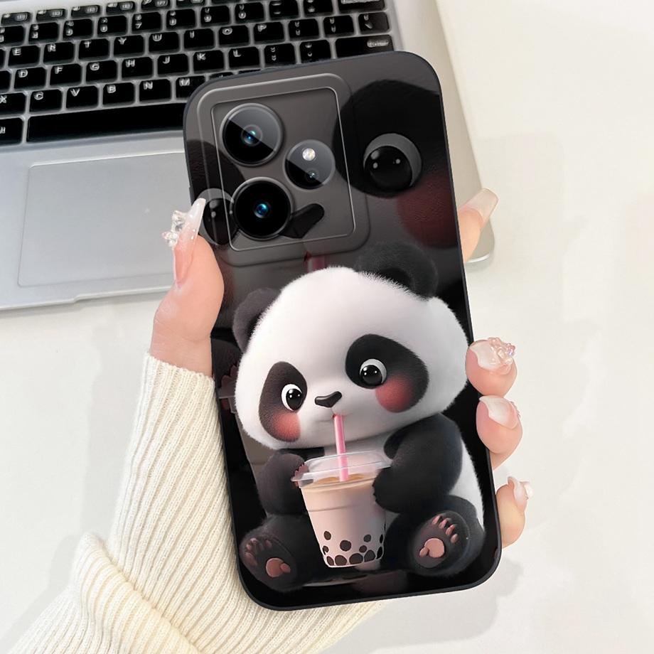For Realme GT 7 7T Case New Fashion Cartoon Luxury Girly Painting Funda For Realme GT7 RMX5061 Back Cover Matte Liquid Silicone