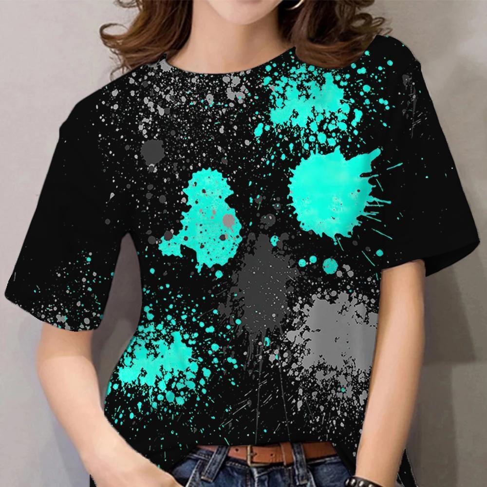 Women's Rainbow Pattern T-shirt Women's Clothing Rainbow T-shirt