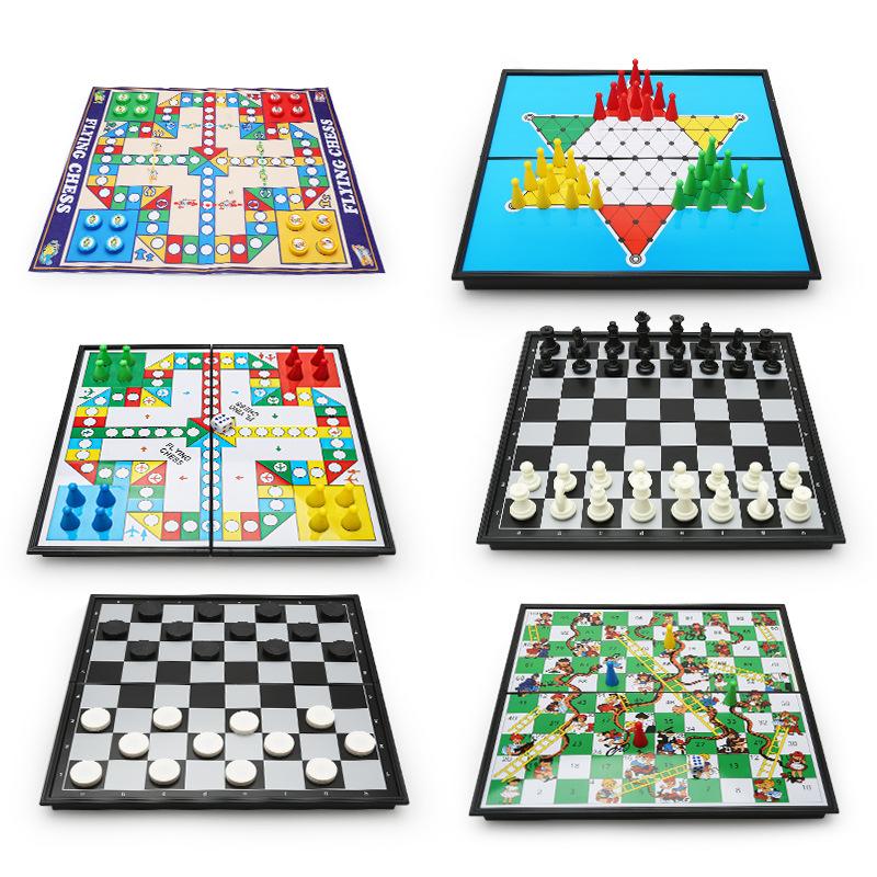 Table Games Chessboard Toys Chess Flying Chess Snake Checkers Gobang Magnetic Chessboard Toys