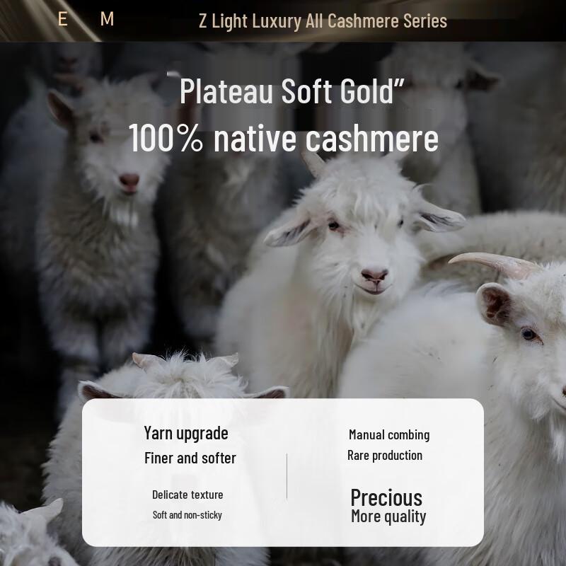 EMZ Erdos Men's 100% Cashmere Round Neck Sweater