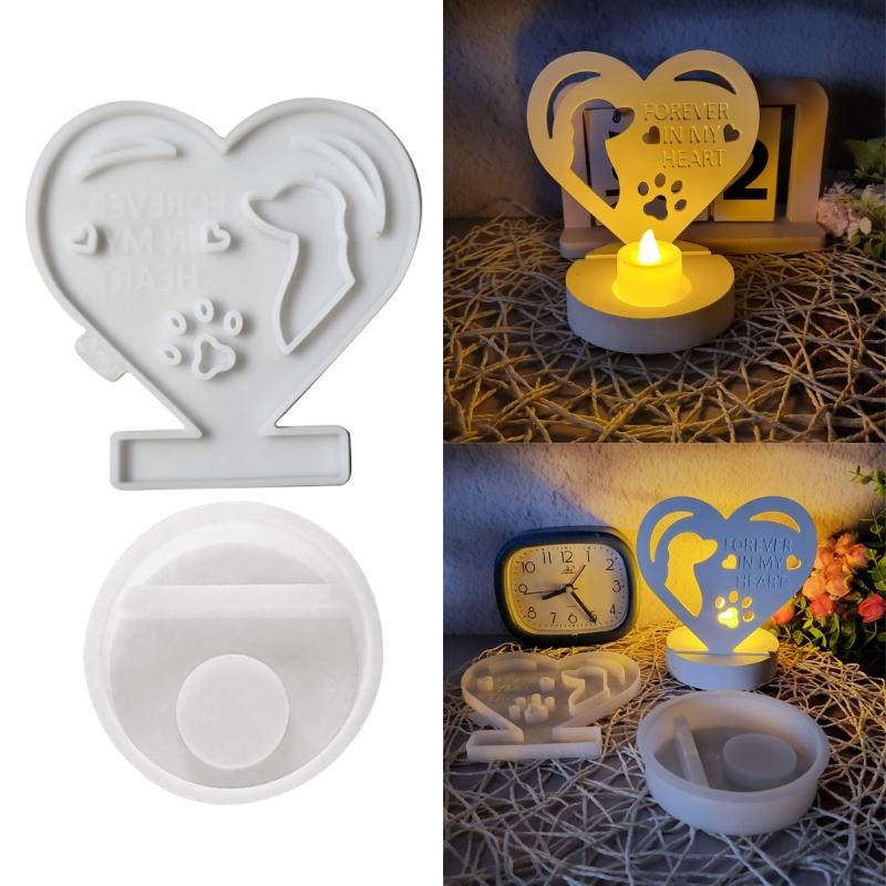 Flexible Silicone Mould Set for Crafting Unique Cats and Dog Themed Decorations Portable for Home and Garden Supplies