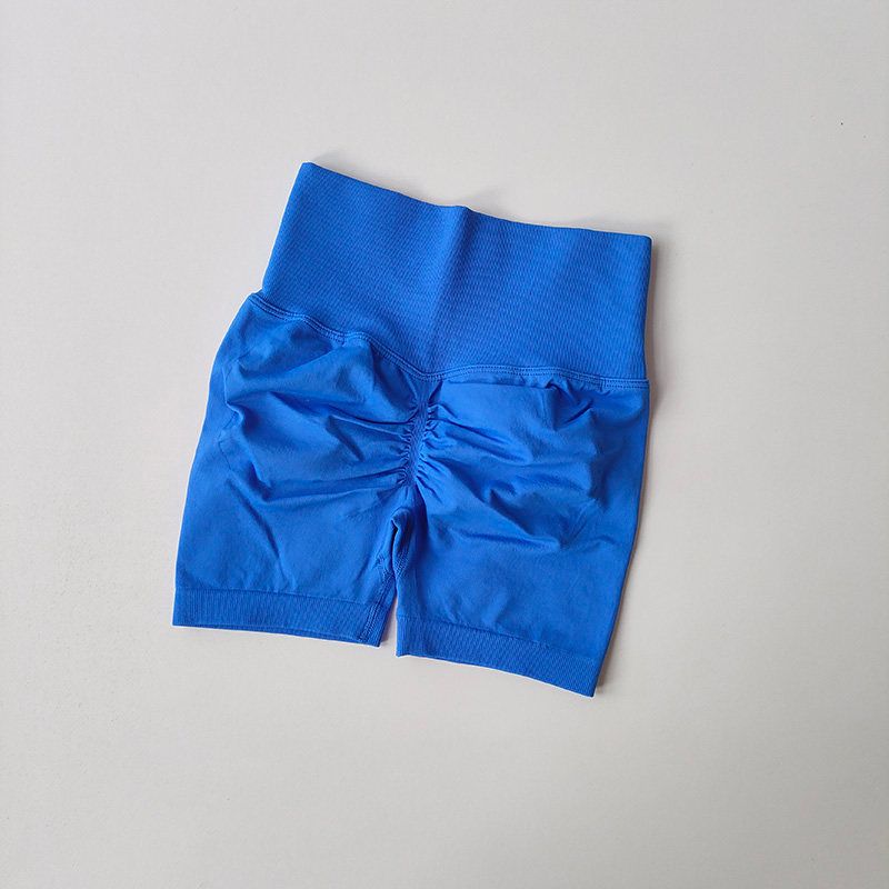 Fashion Peach Hip Lifting Sport Shorts Women's High Waist Abdominal-Shaping Slimming Running Training Hip-Showing Quick-Drying Three-Point Tights