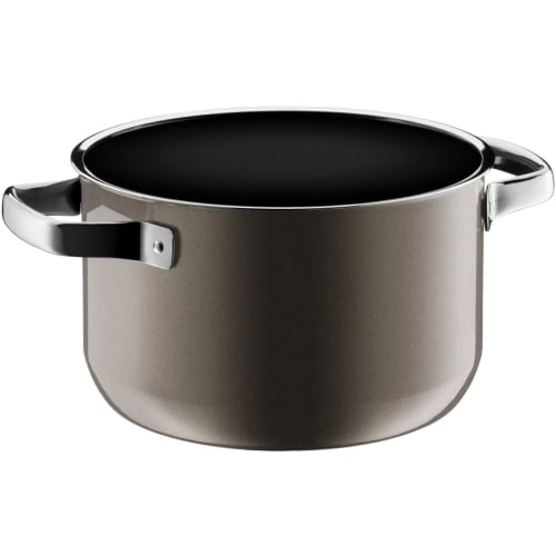 WMF FusionTech Mineral High Casserole DR (Dark Brass), a 20cm deep double-handled pot compatible with induction and gas stoves, perfect for waterless