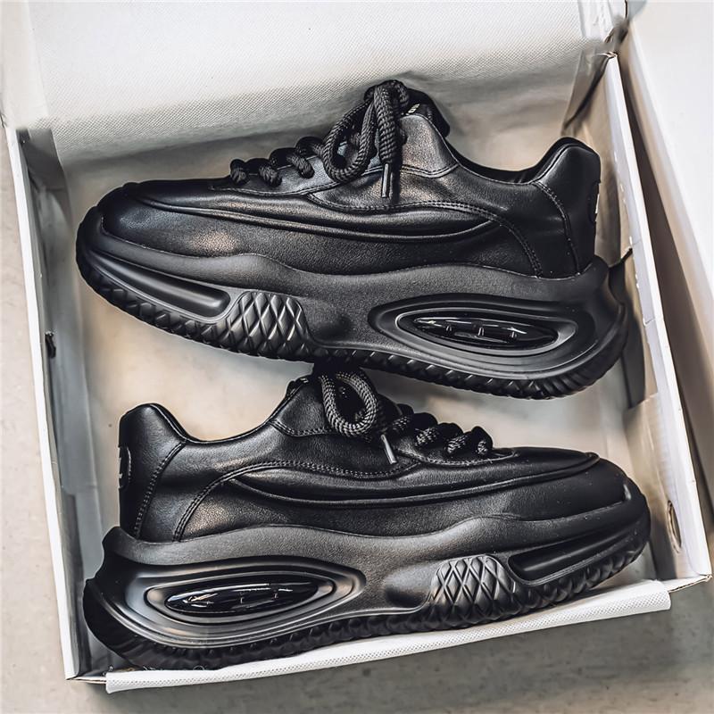 

Men s shoes 2025 spring new juvenile student low-top lace-up dad shoes trendy platform shoes outdoor casual shoes 39
