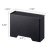 Yamazaki Magnet Mask Holder Black, Tower Mask Case Box Type, 4359, Approx. W19 X D6.5 X H13.5cm