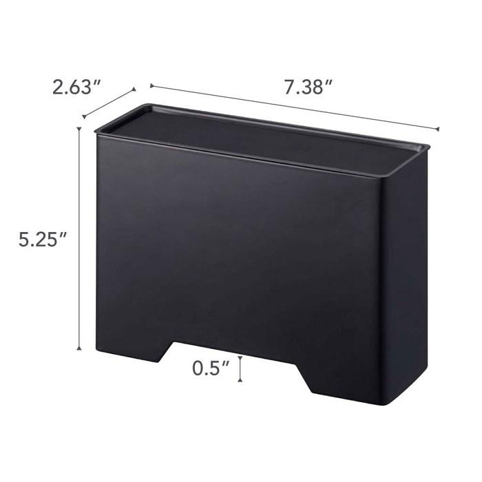 Yamazaki Magnet Mask Holder Black, Tower Mask Case Box Type, 4359, Approx. W19 X D6.5 X H13.5cm